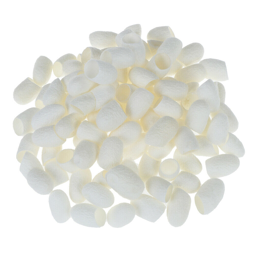 100Pc/set Natural Silk Cocoons Silkworm Balls Facial Skin Care Scrub Whitenin XC