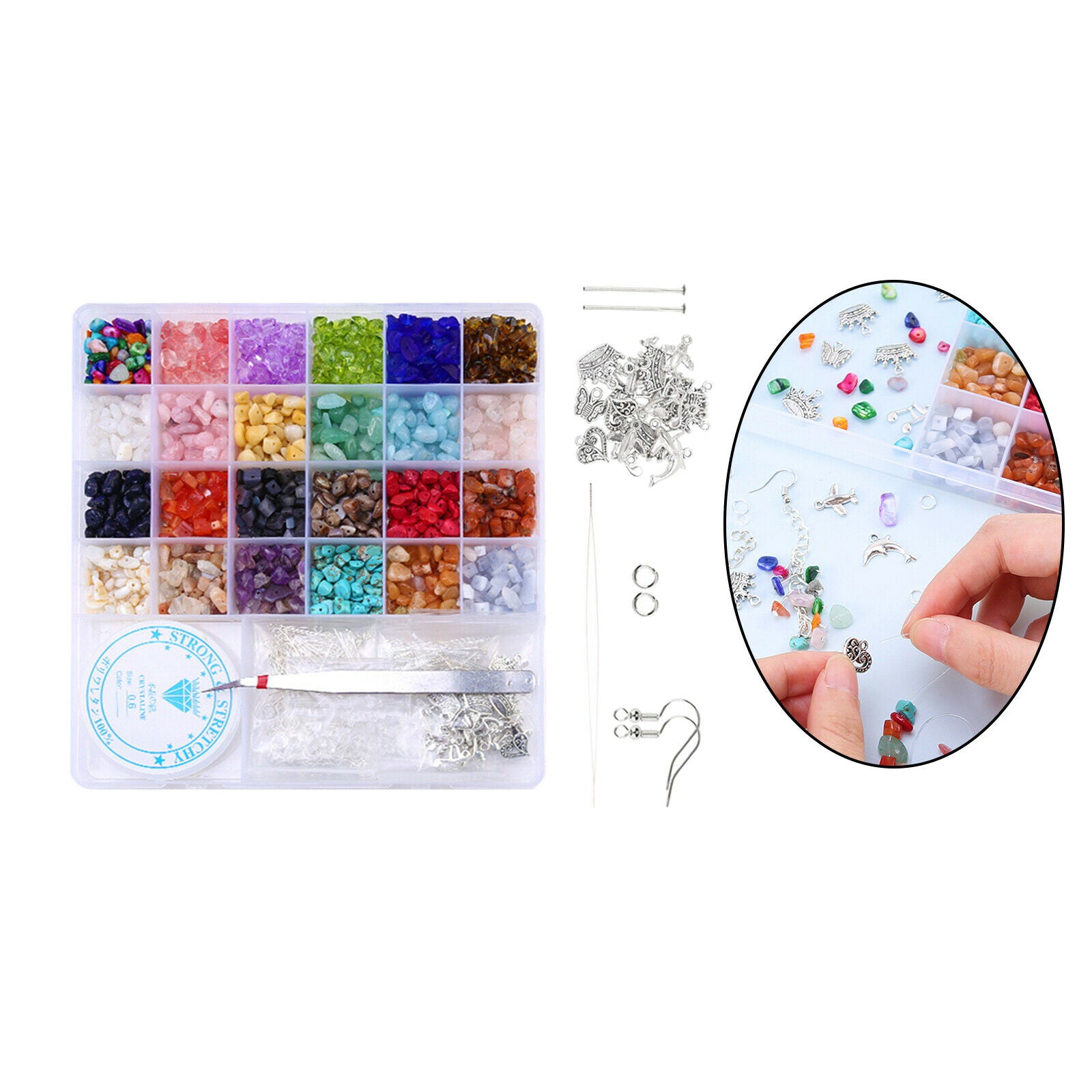 Irregular Chips Stone Beads Gem Loose DIY Necklace Bracelet Jewelry Making