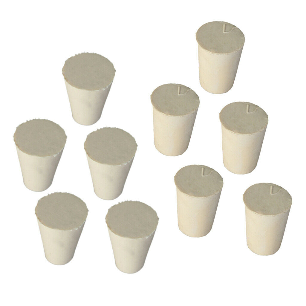 10pcs Lab Spare Parts Flask Test Tube Spigot Container Bottle Rubber Plug