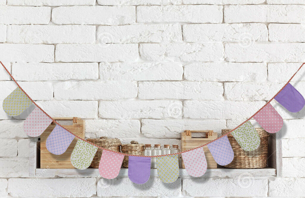 Multiple Pattern Fillet Flags Banner for Decor Tent/Home/Birthday Party