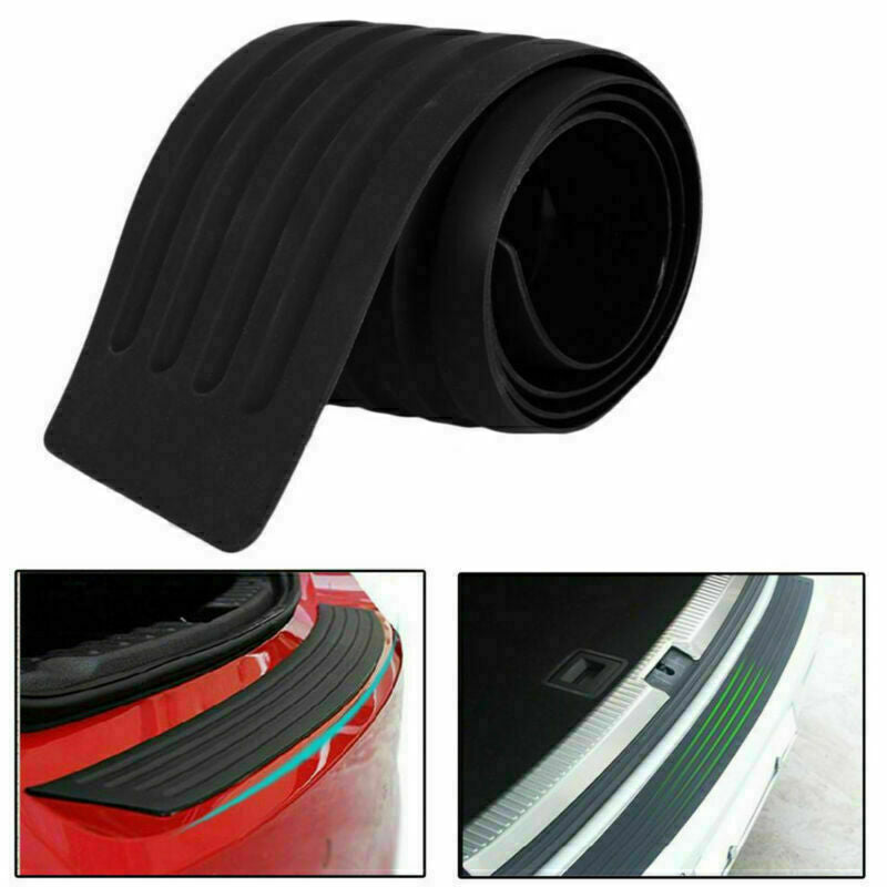 Sill Trunk Scuff Plate Rubber Black Universal Rear Guard Bumper