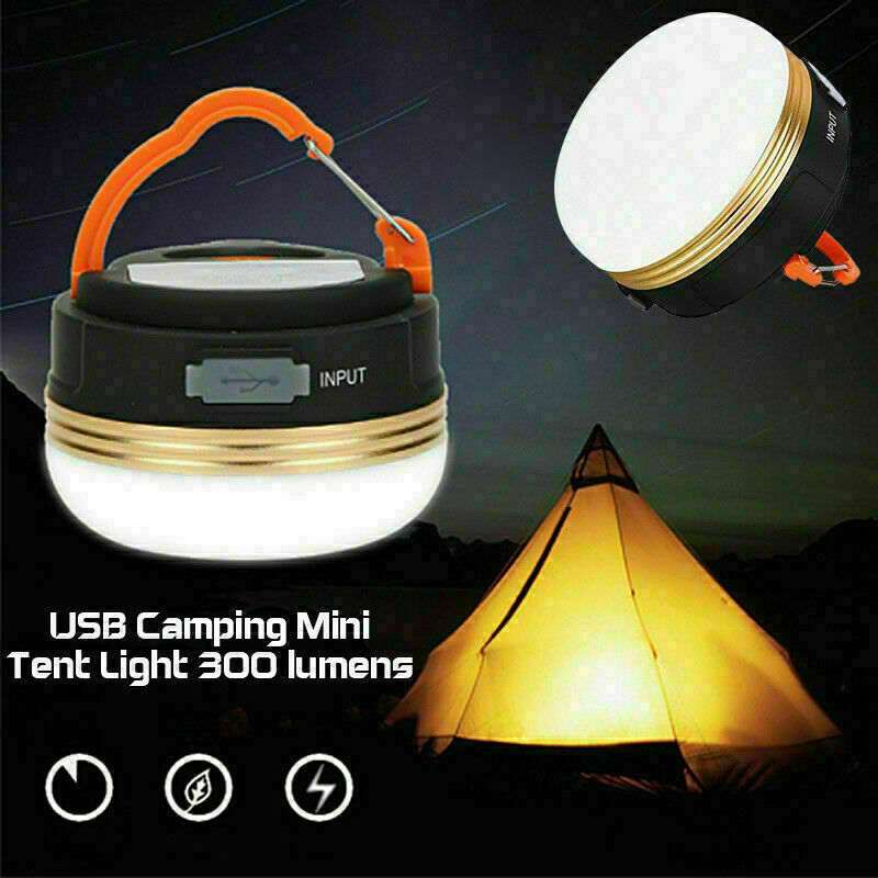 Portable USB Rechargeable LED Camping Lights Lantern Hanging Tent Night Lamp US