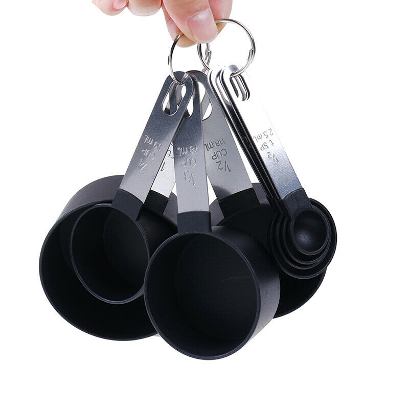 8Pcs/set Stainless Steel Measuring Cups and Spoons Set Kitchen Baking Gadget DD