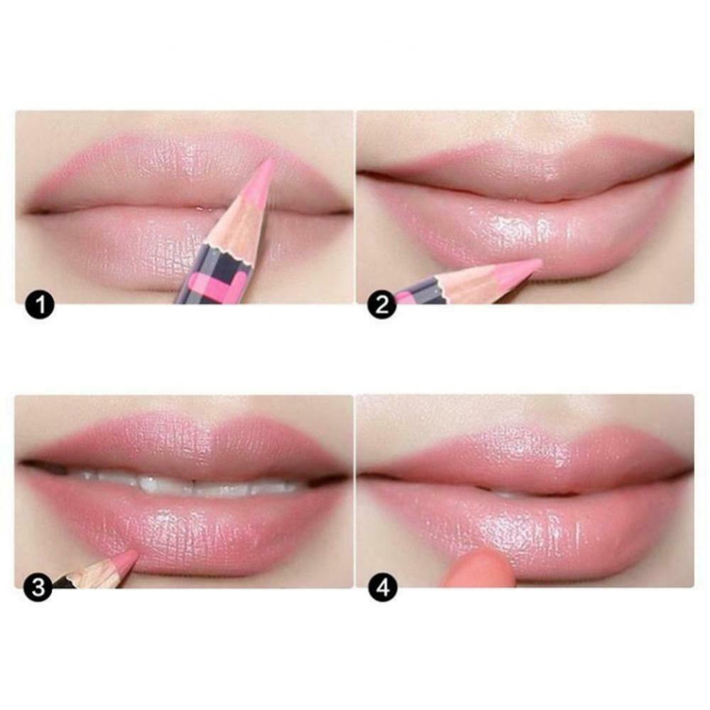 12 Colors Professional Lipliner Waterproof Eye Liner Pencil Makeup Set Tool