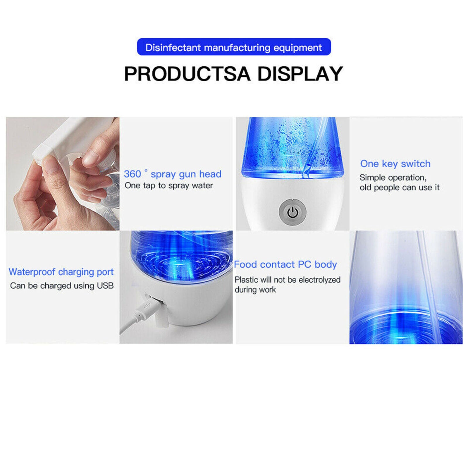 Acid Water Maker Making Machine Disinfection Spray Bottle Healthy