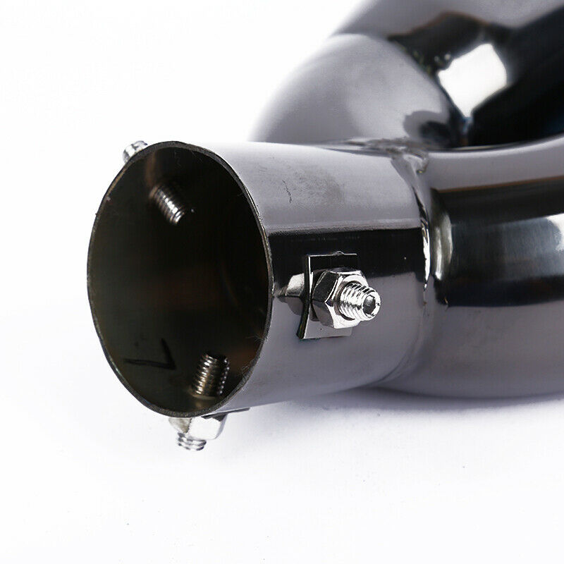 1PC 63mm inlet Car Exhaust Pipe Dual outlet Tail Muffler End Tip Stainless Steel