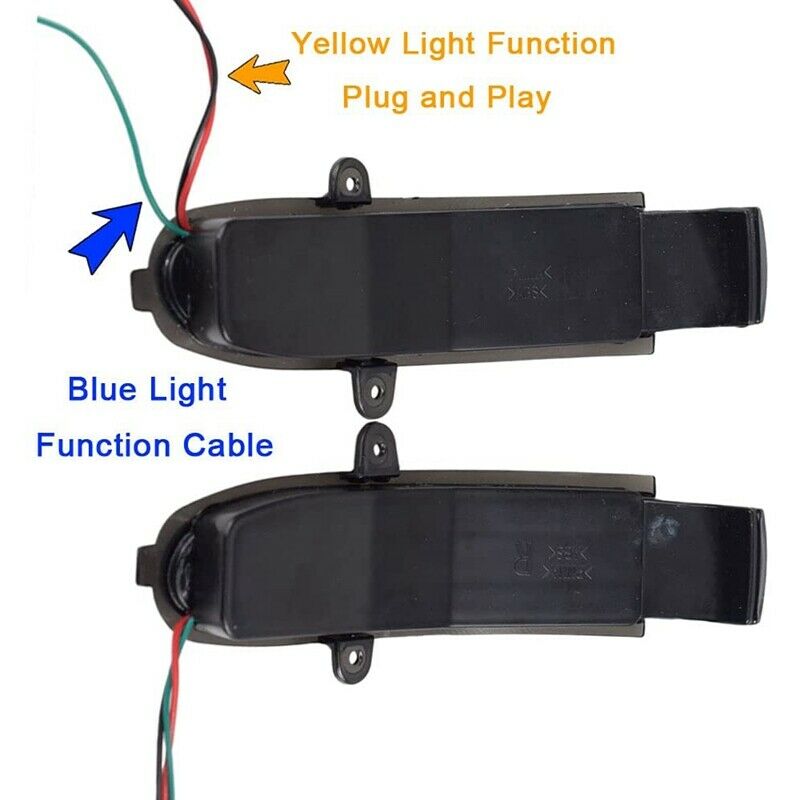 Blue&Yellow LED Dynamic Rearview Mirror Lights for Benz C Class W203 S203 CL20D5