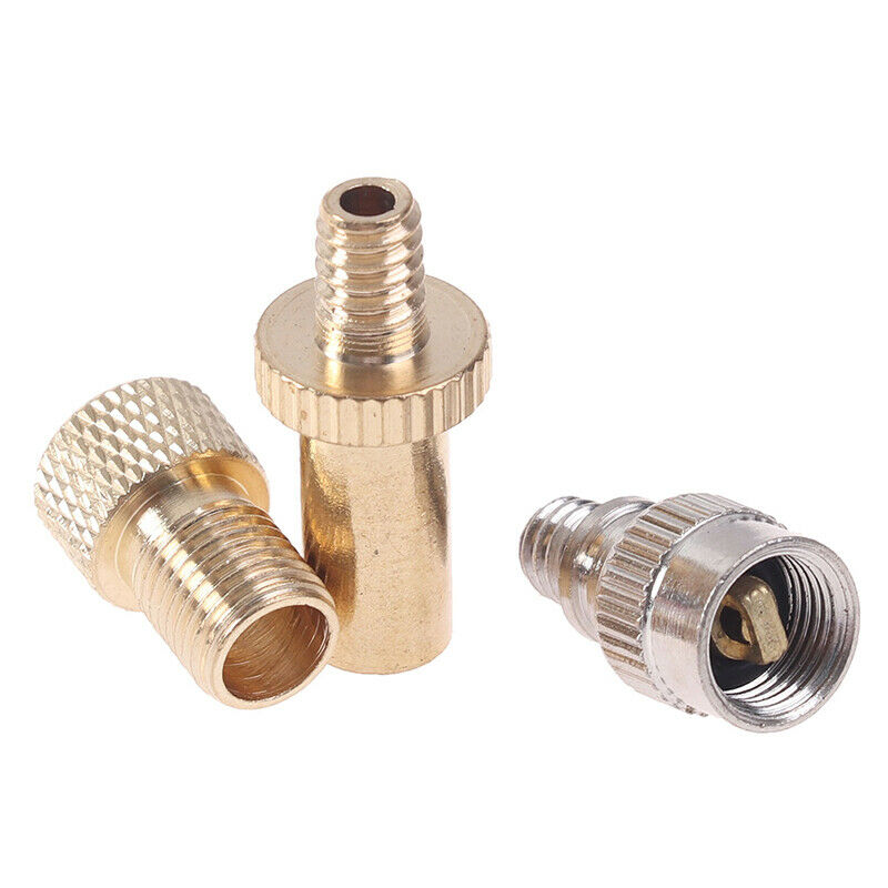 3pcs Bike Bicycle Presta to Schrader Valve Adapters Valve Extension Pump T L Tt