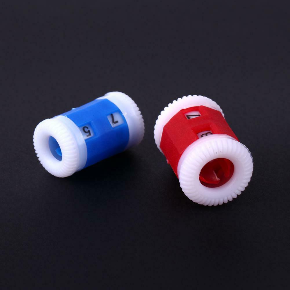 2pcs Plastic Knitting Needles Row Counters Crochet Weaving Knit Stitch Tool # @