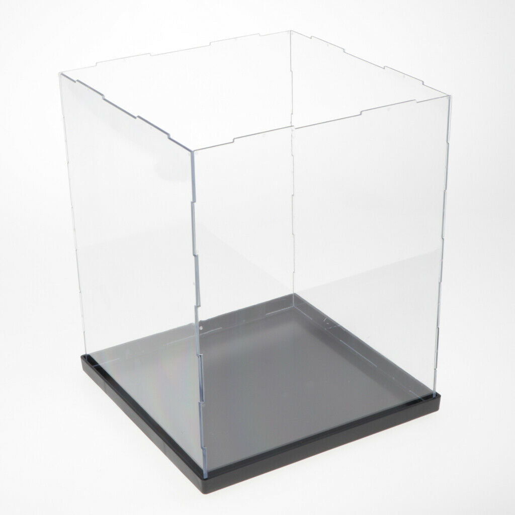 Acrylic Display Box Case Figures Perspex Dustproof Protection Self-Assembly