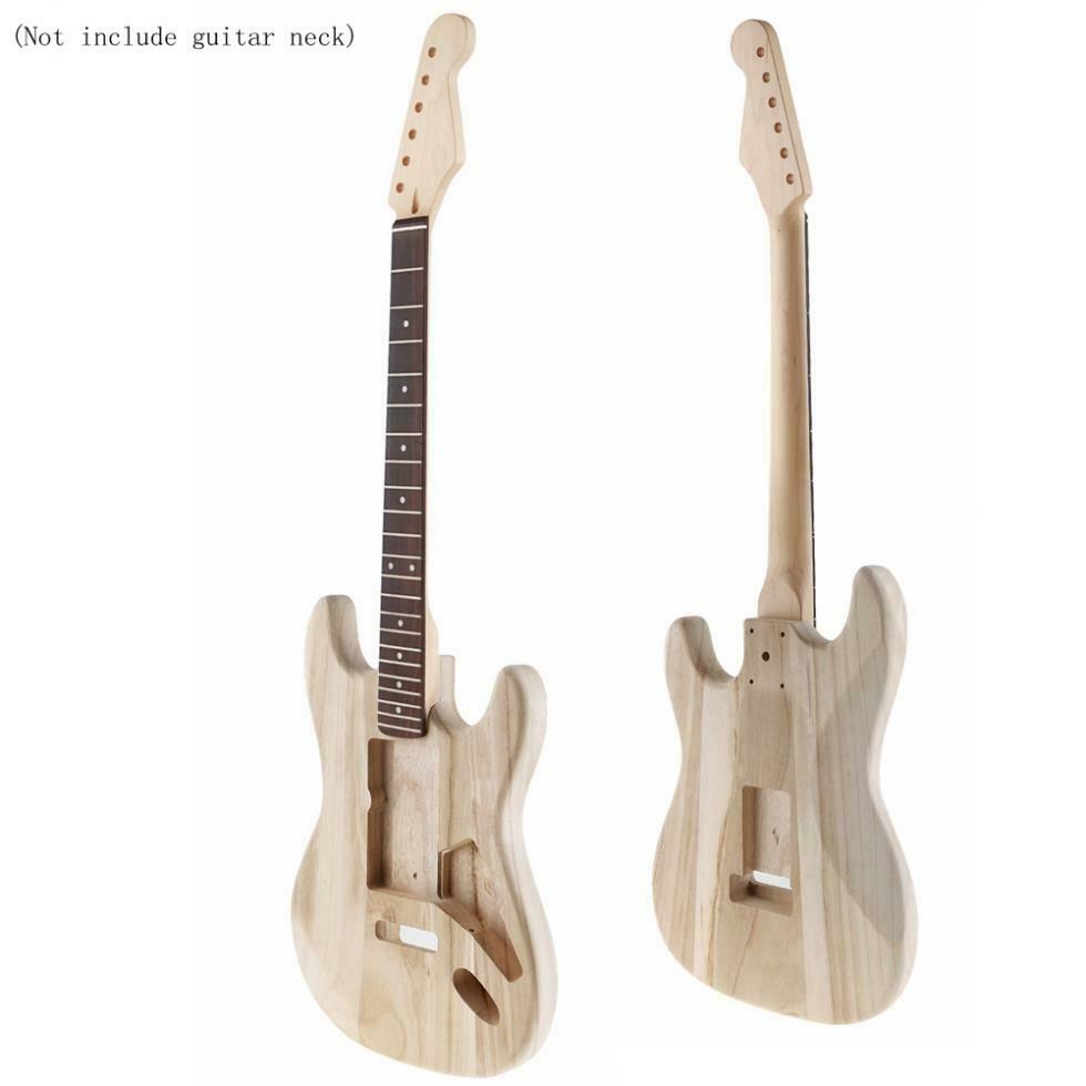 Barrel Maple Unfinished Electric Guitar Body DIY Electric Guitar ST Style
