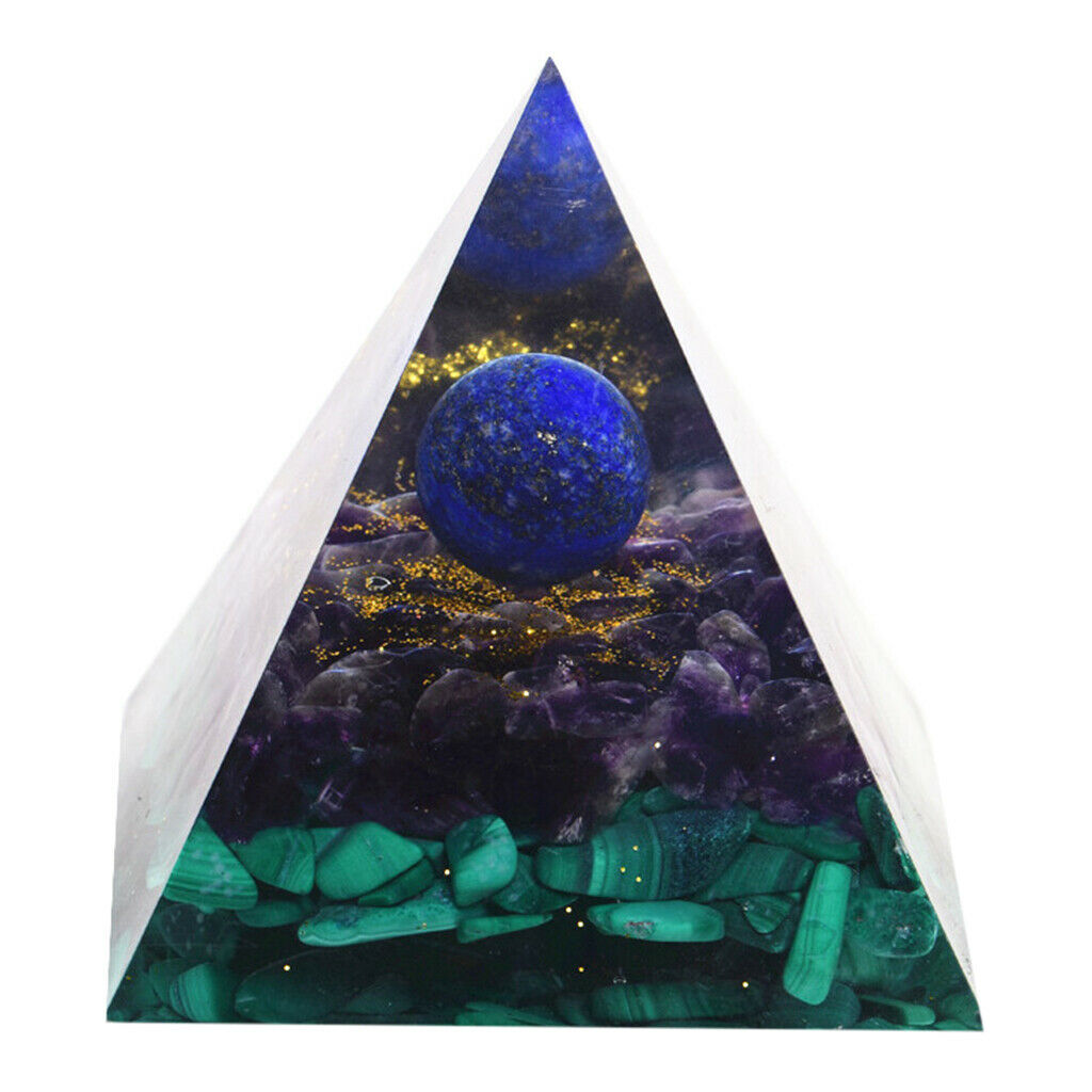 Crystal Amethyst Pyramid Quartz Energy Converter Feng Shui Heal Stone Craft