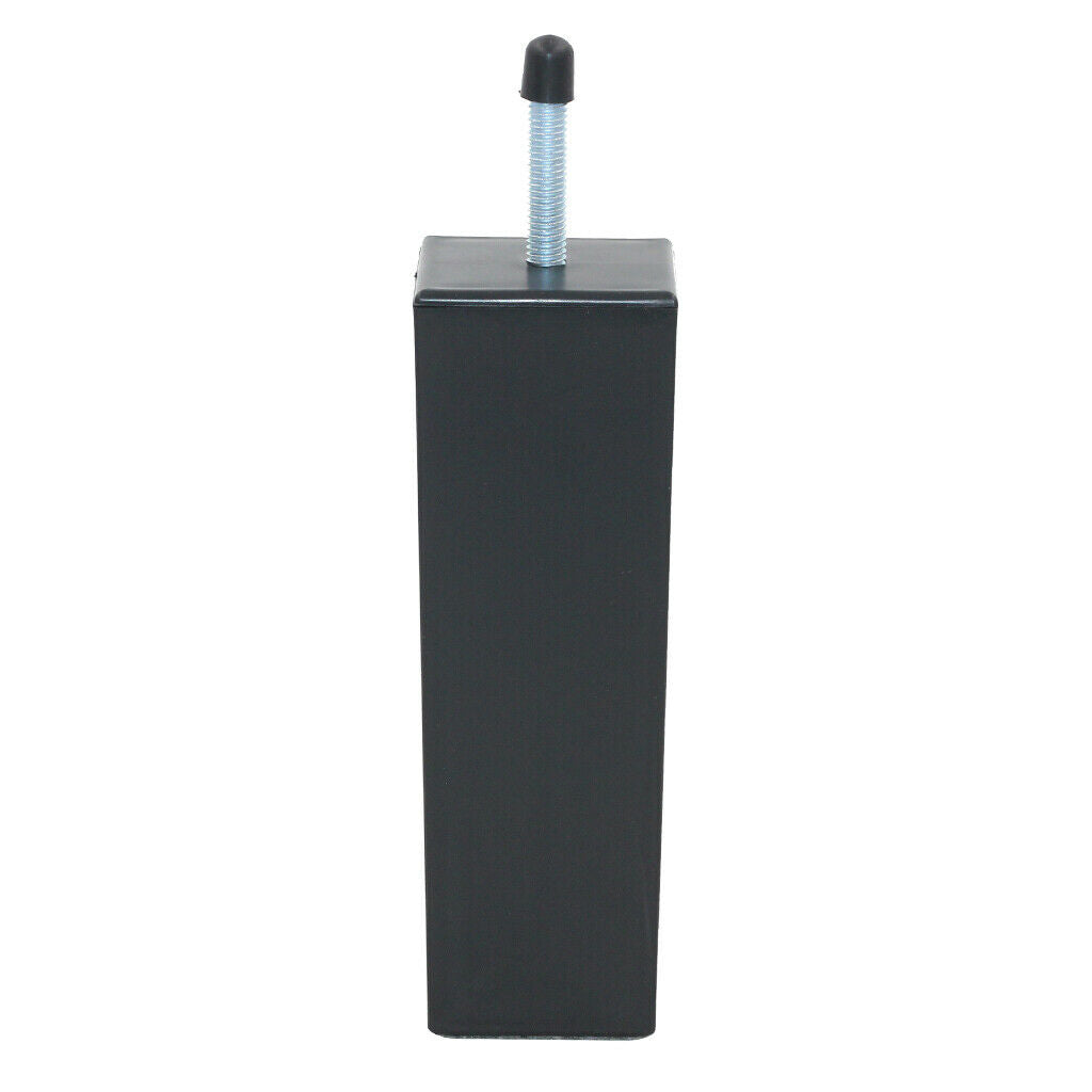 8-pack 15cm High Black Plastic Bed Risers Heavy Duty Table Square Leg M8
