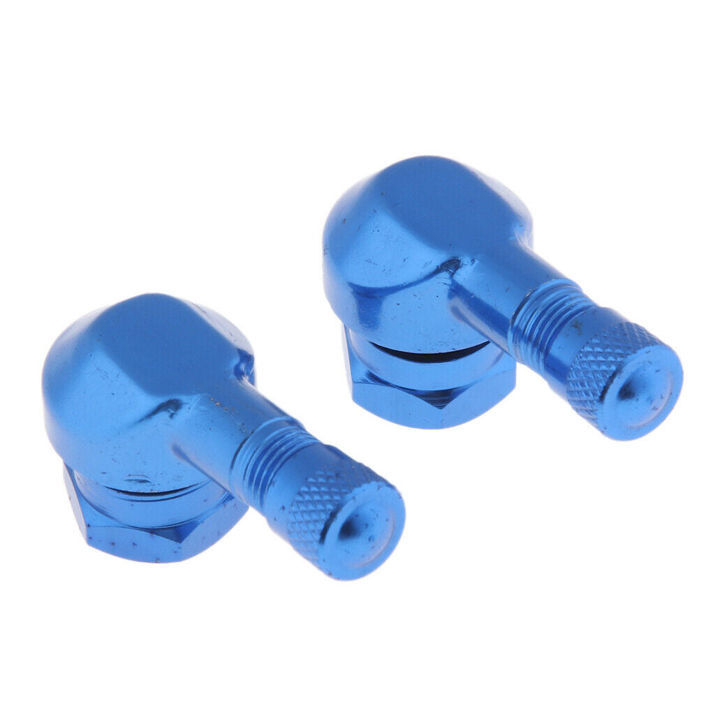 4x CNC Valve Extenders Tire Stem Extension 90 Degree Wheel Adapters for Car