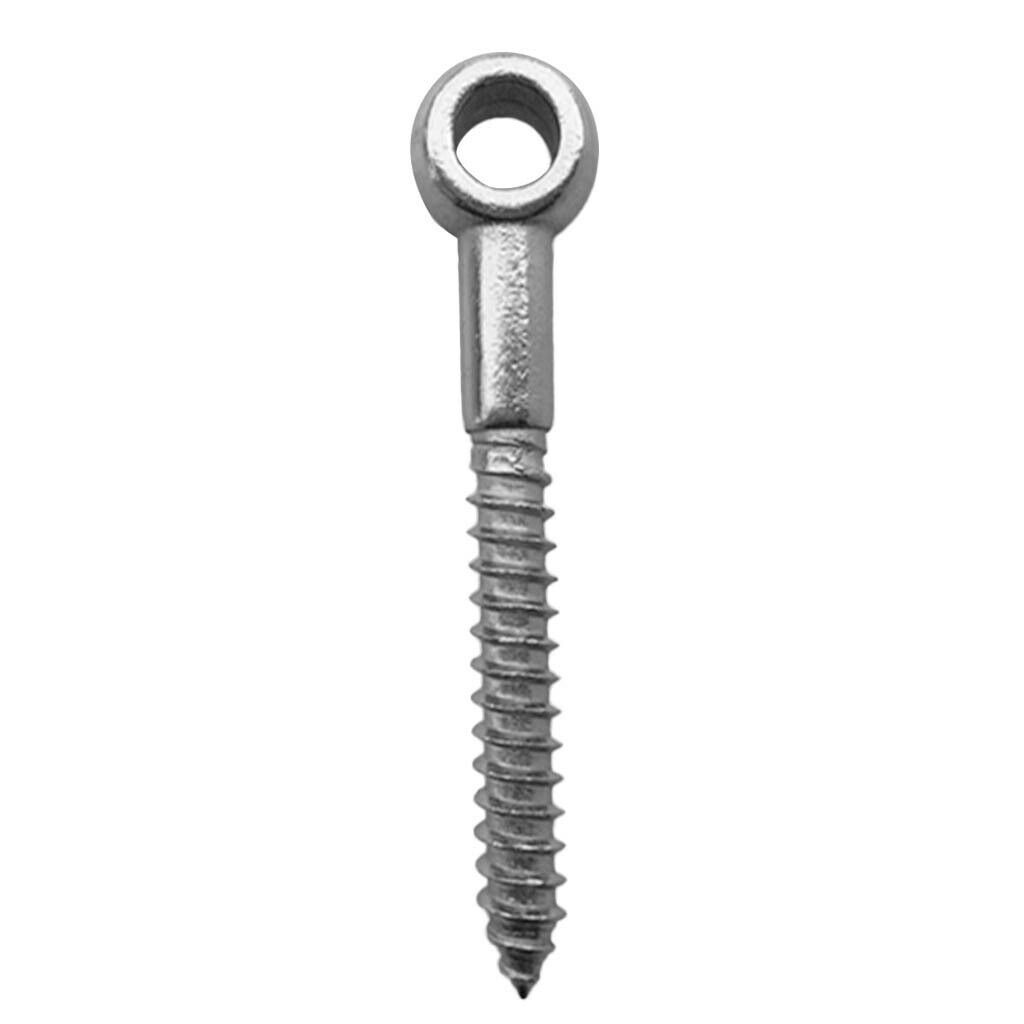 3x Stainless Steel Screw Bolts Made of Stainless Steel 316 Eyelet Hooks with