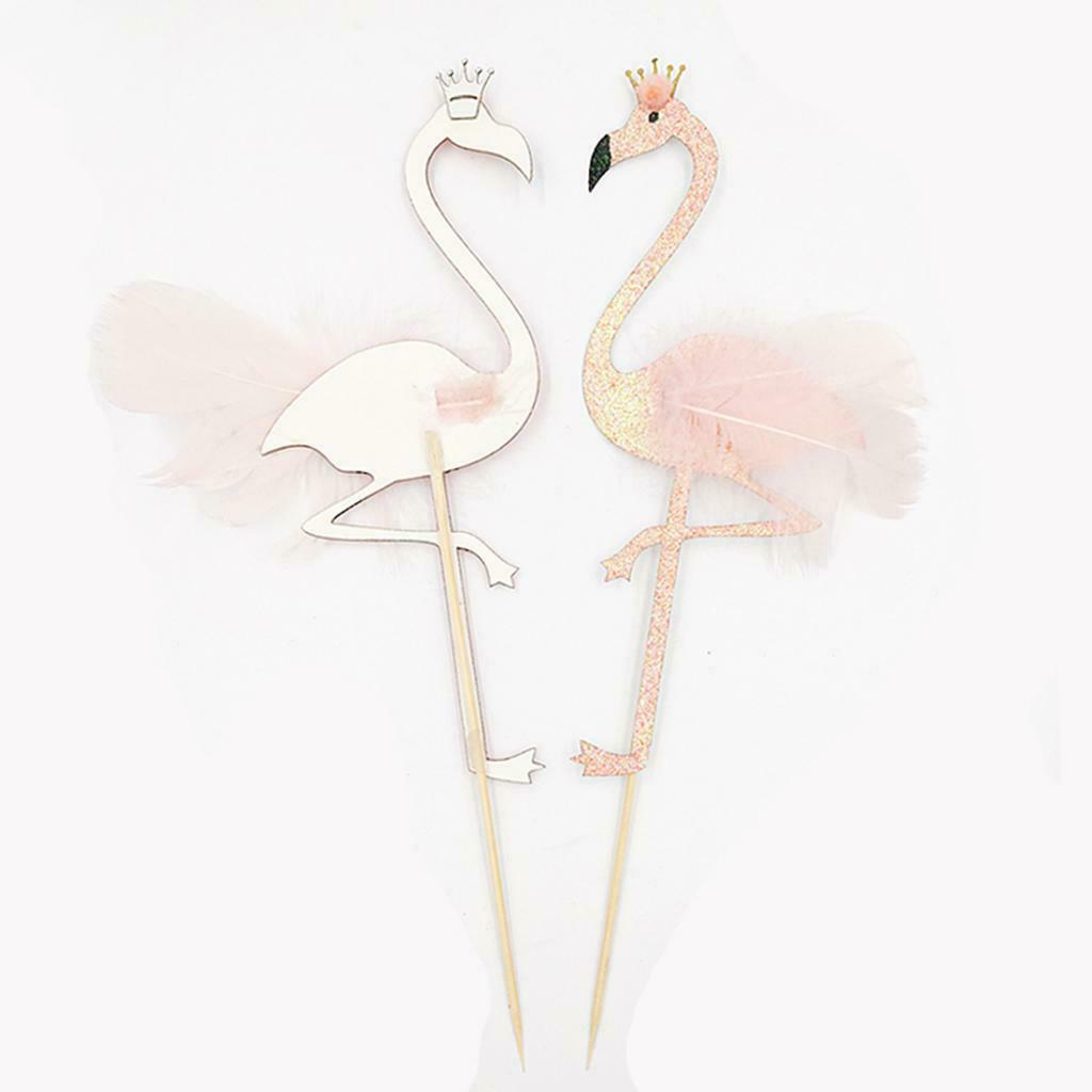 5x Glitter Flamingo Kitchen Lid, Cake Decoration, Cake Topper, Cake Plug