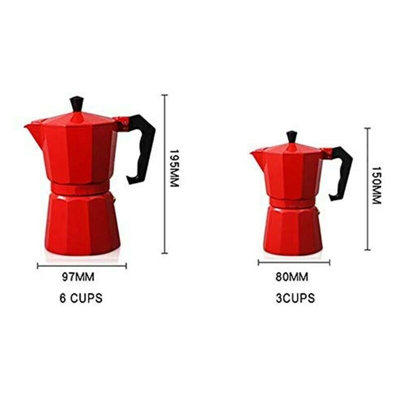 Aluminum Mocha Coffee Pot Italian Coffee Maker Portable Coffee Kettle Kitchen F6