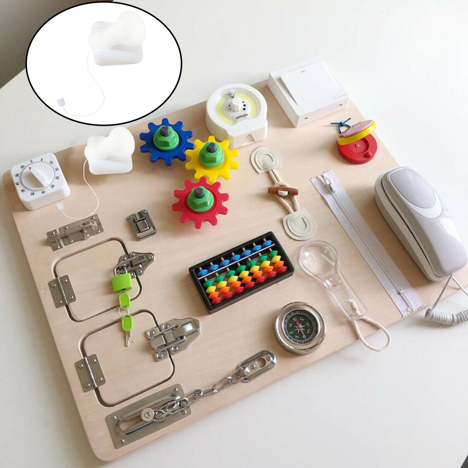 Child Busy Board Parts Bedside Lamp Montessori Development Toys for