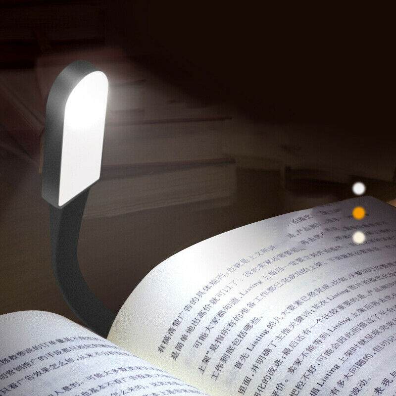 Rechargeable Book Light Mini 7 LED Reading Light Flexible Clip Lamp Read Night