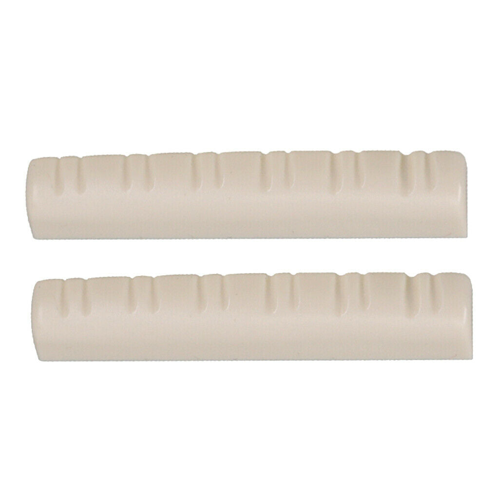 2X 2 Pieces Slotted Nuts For 12 String Acoustic Guitar Bass Replacements