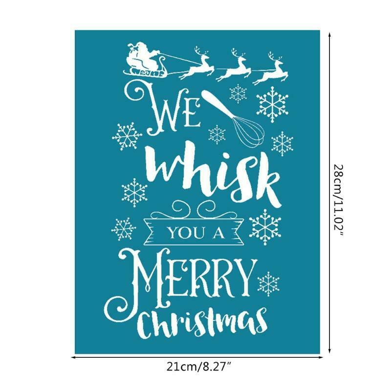 We Wish You a Merry Christmas Self-Adhesive Silk Screen Printing Stencil Sign