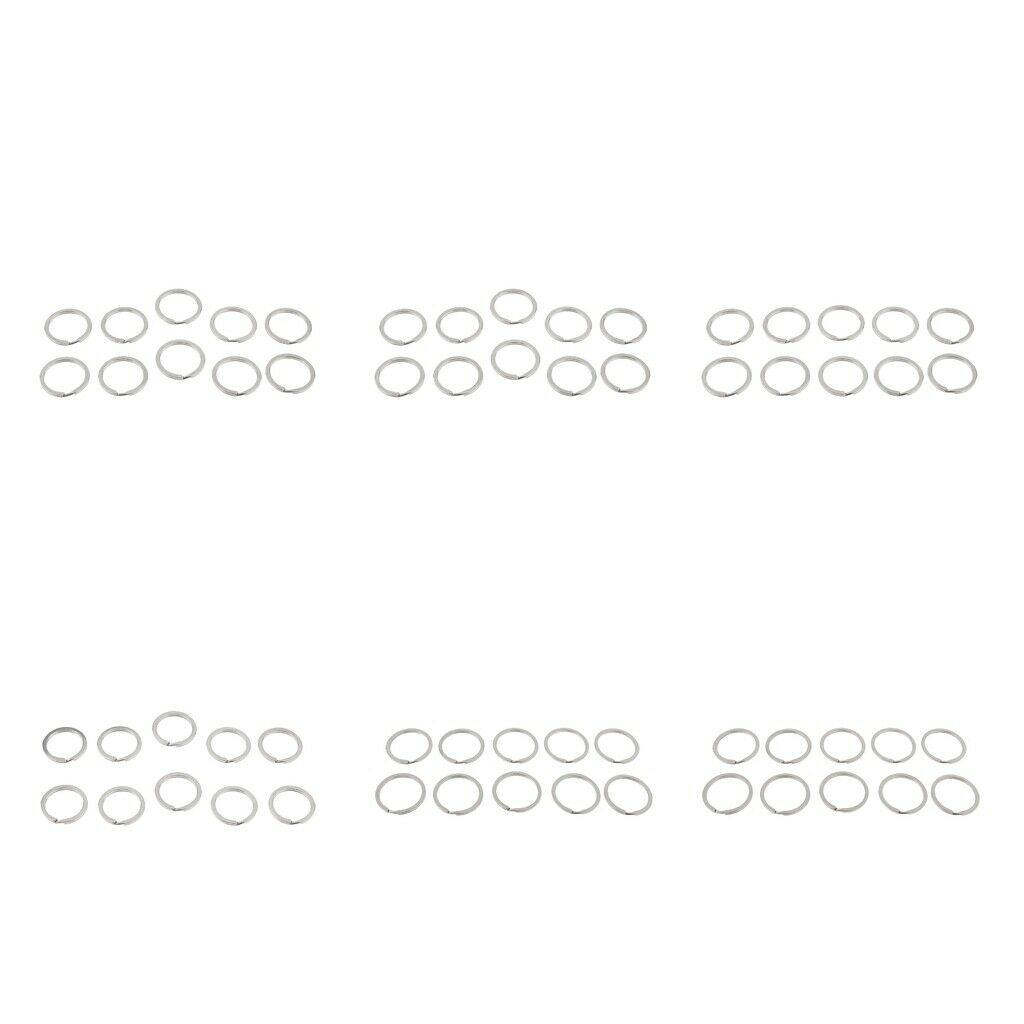 60Pcs Stainless Steel O Ring Sports Key Chain Buckle Holder for Outdoor Camping