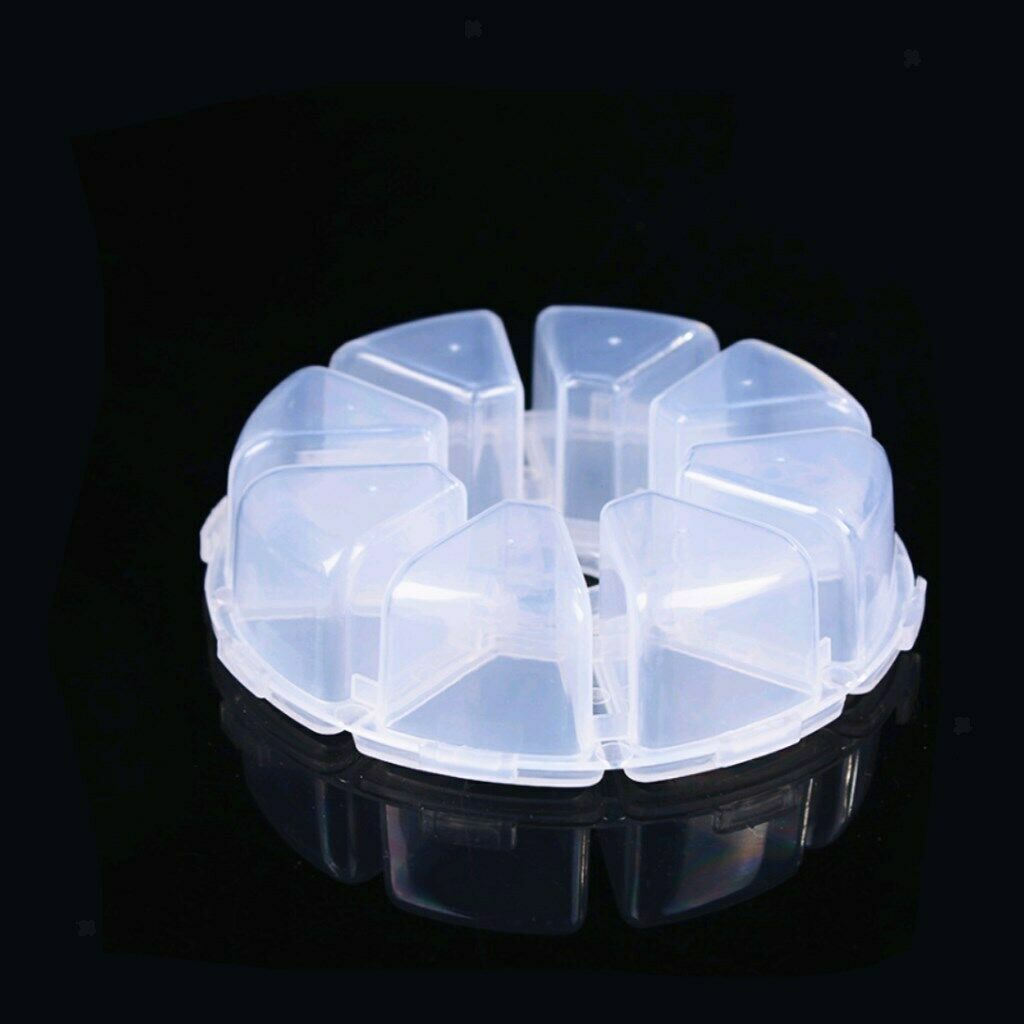 8 Value Round Transparent Electronic Components Storage Assortment Case