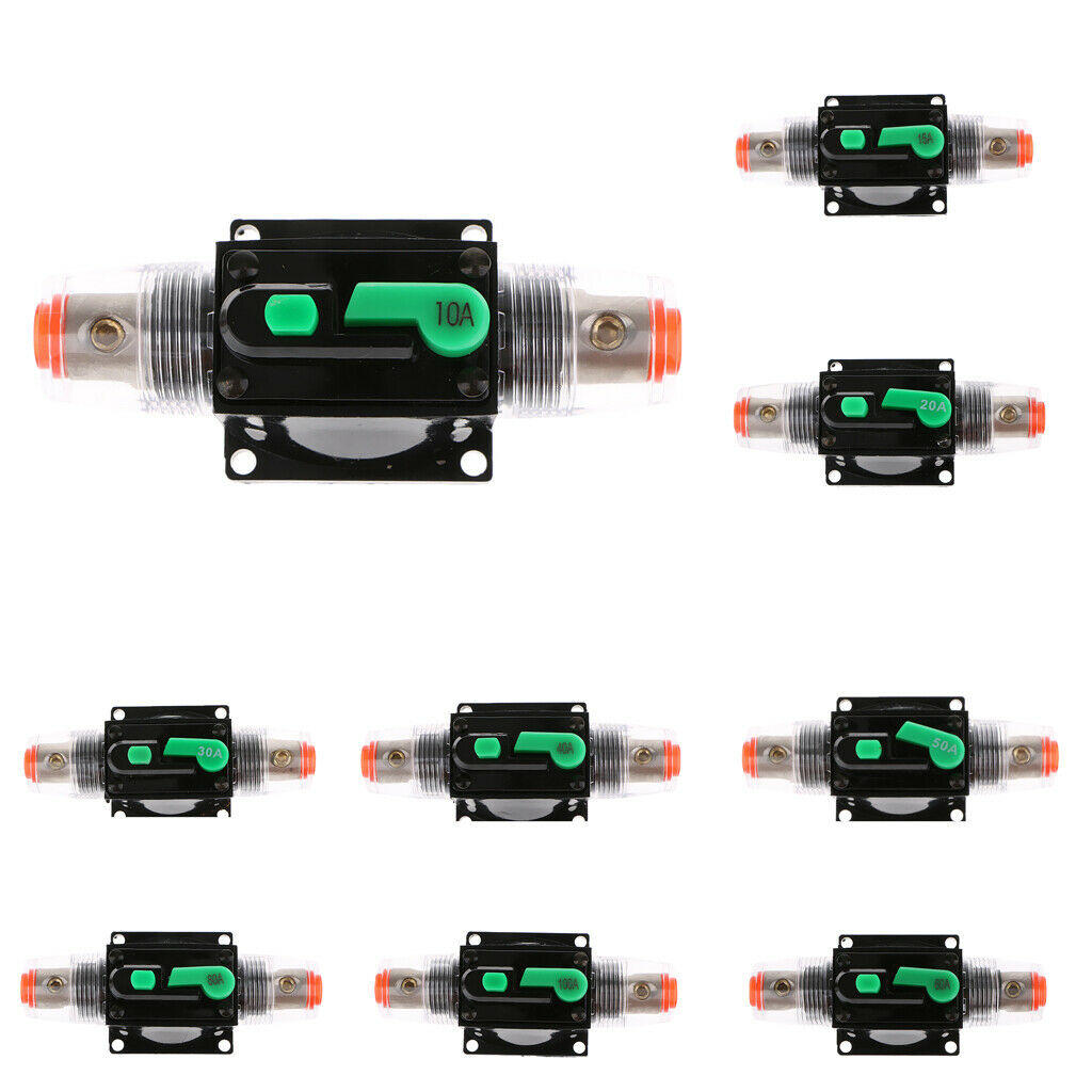 Line Switch Auto Stereo Audio In-Line Manual Reset 12V / 24V / 32V DC