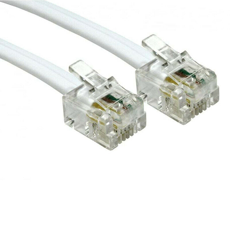 5m Long RJ11 To RJ11`Cable Lead 4 Pin ADSL DSL Router Modem Phone 6p4c  FT