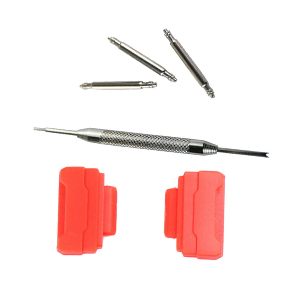 3Set 16mm Black White Red Wristwatch Watch Band Strap Adapter Kit DIY New