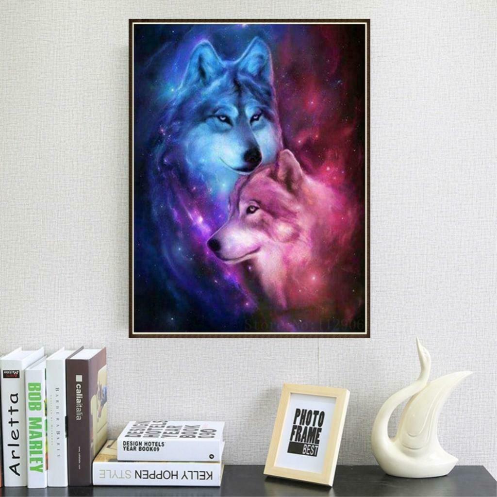 2x DIY Diamond Painting Animal, 5D Diamond Painting Kits for Kids & Adults -