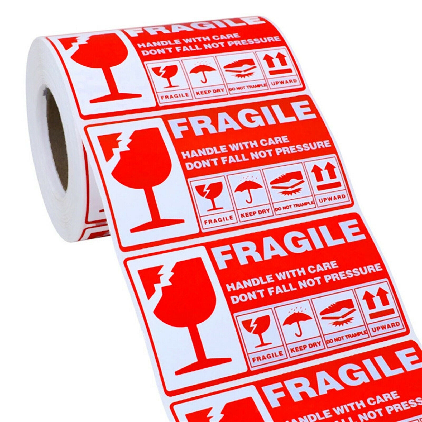 1 Roll 300 Labels Red Fragile Stickers Packing Decoration Labels Handy