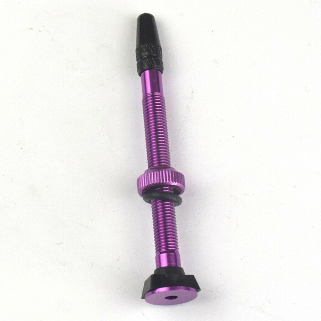 60mm New Purple Road Bike Tubeless Tires Presta Valves Core Vacuum-Nozzle
