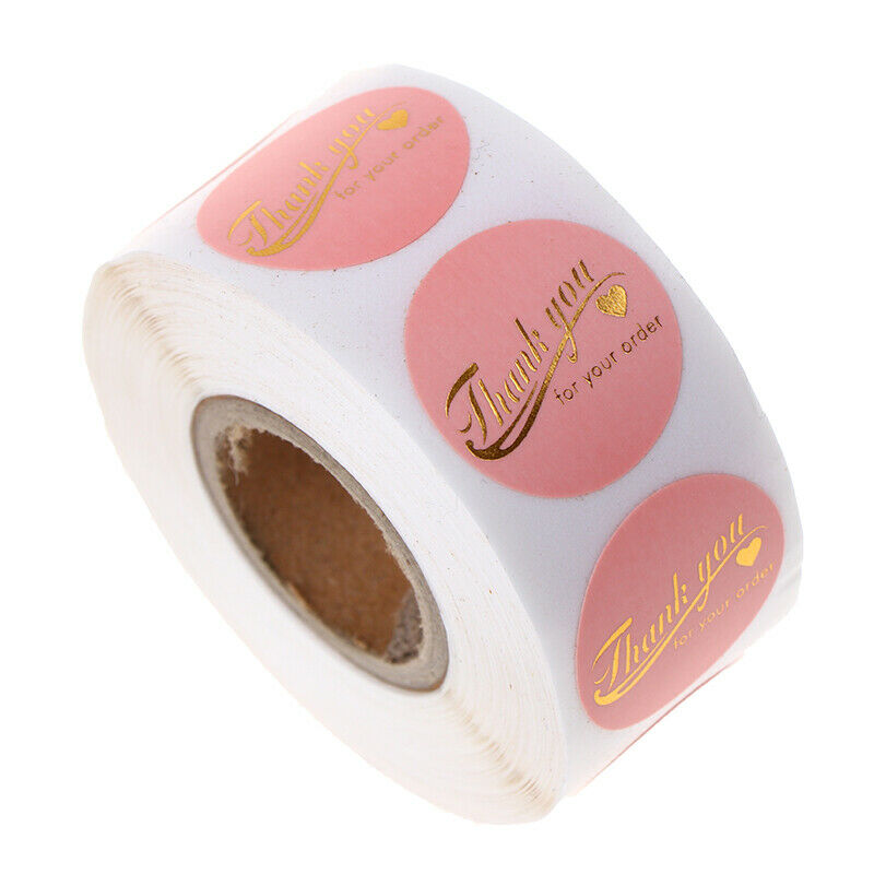500pcs/roll pink thank you Stickers Scrapbooking Seal Labels Weddi.l8