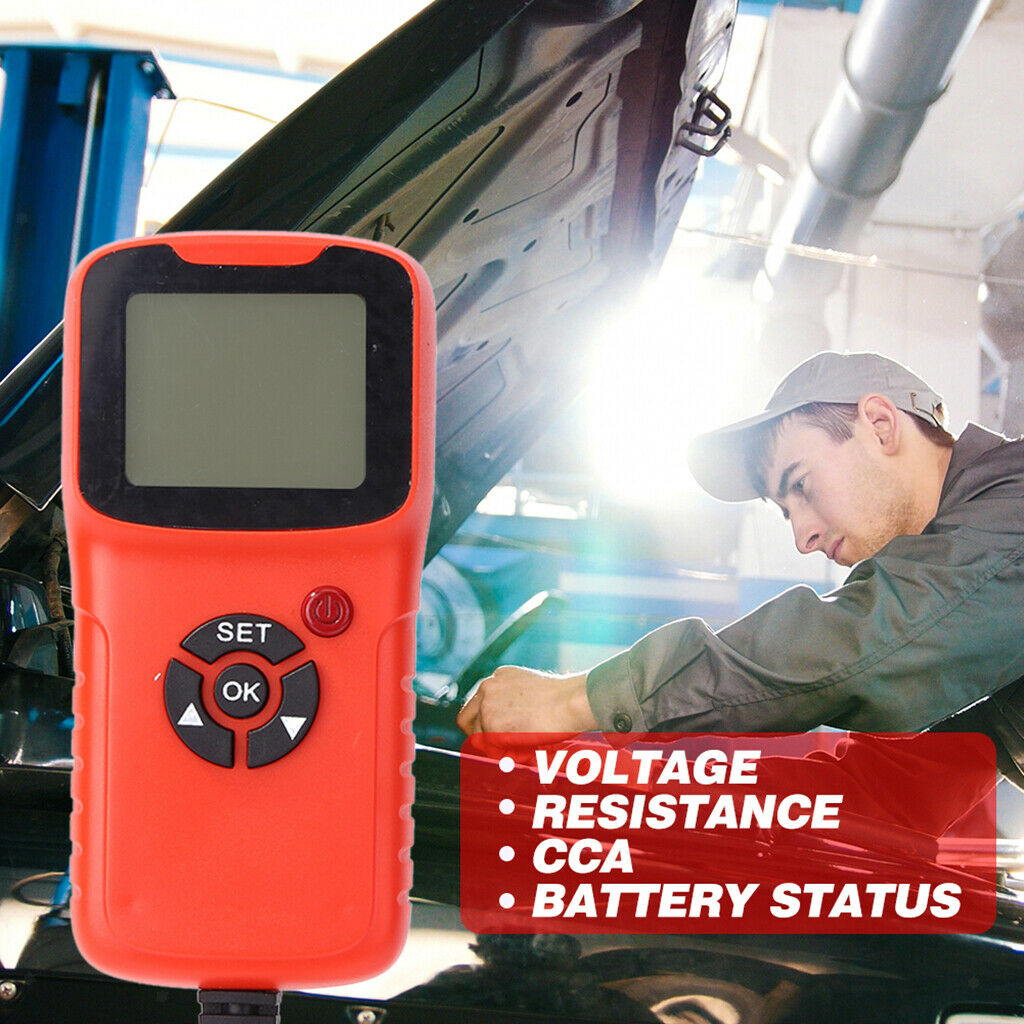 12V LED Battery/Alternator Tester with Crocodile Clips, Multicoloured