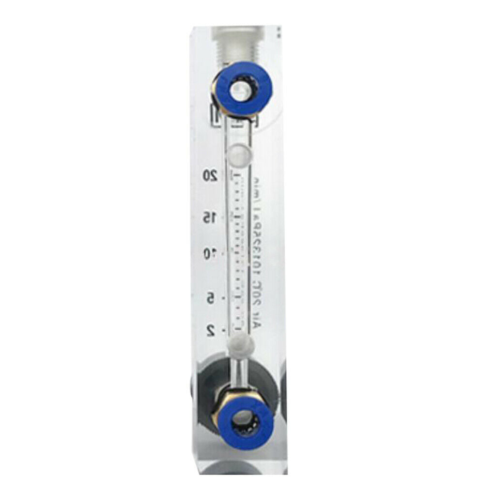 Glass Rotor Flow Meter 25-250ml Flow Range w/ Valve Home Measurement Tool