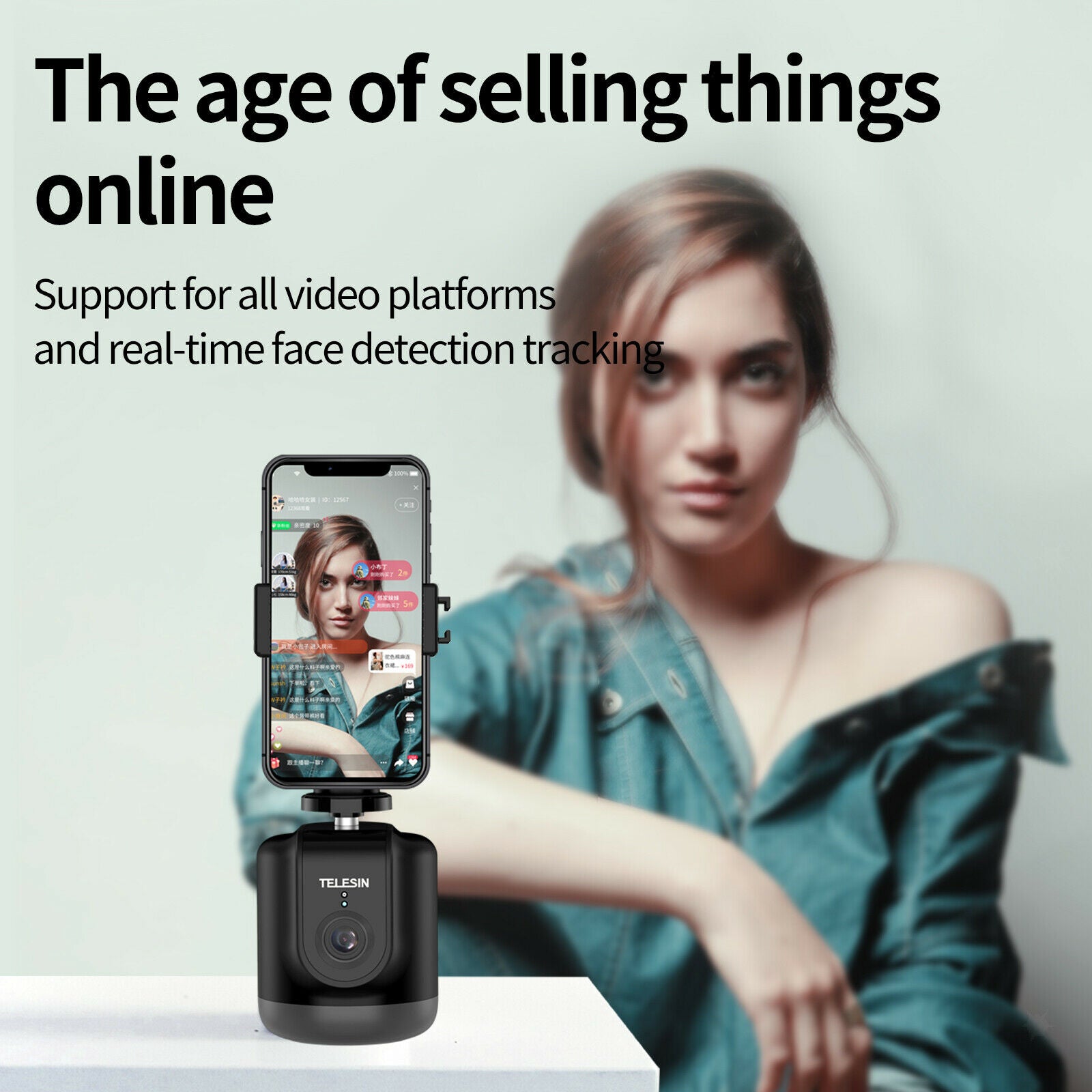 Smart Auto Face Tracking Gimbal Camera Holder 360 Degree Follow Smartphone
