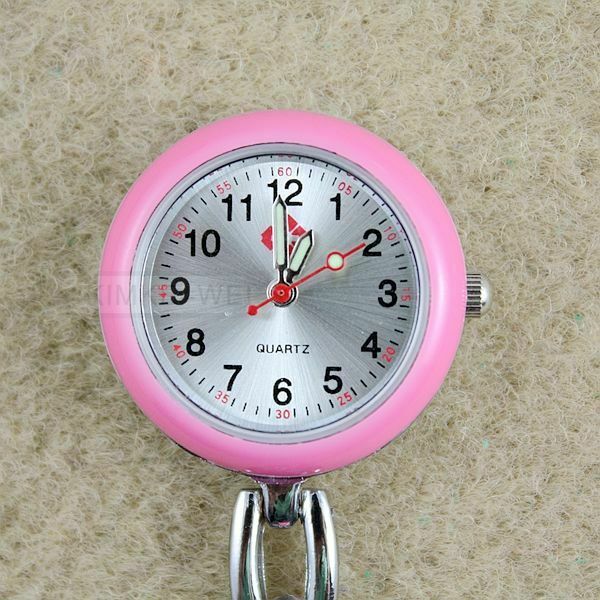 Triangular Nurse Watch Pink Clip-On Ladies Womens New