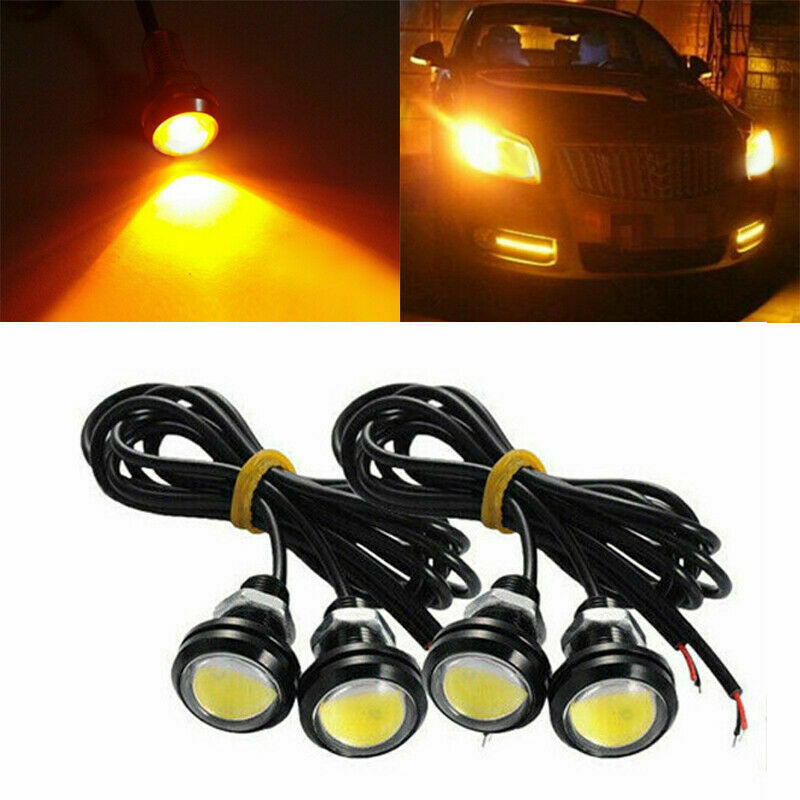 Universal 4pcs LED Amber Grille Mark Lights for Truck Raptor SUV Ford SVT Style