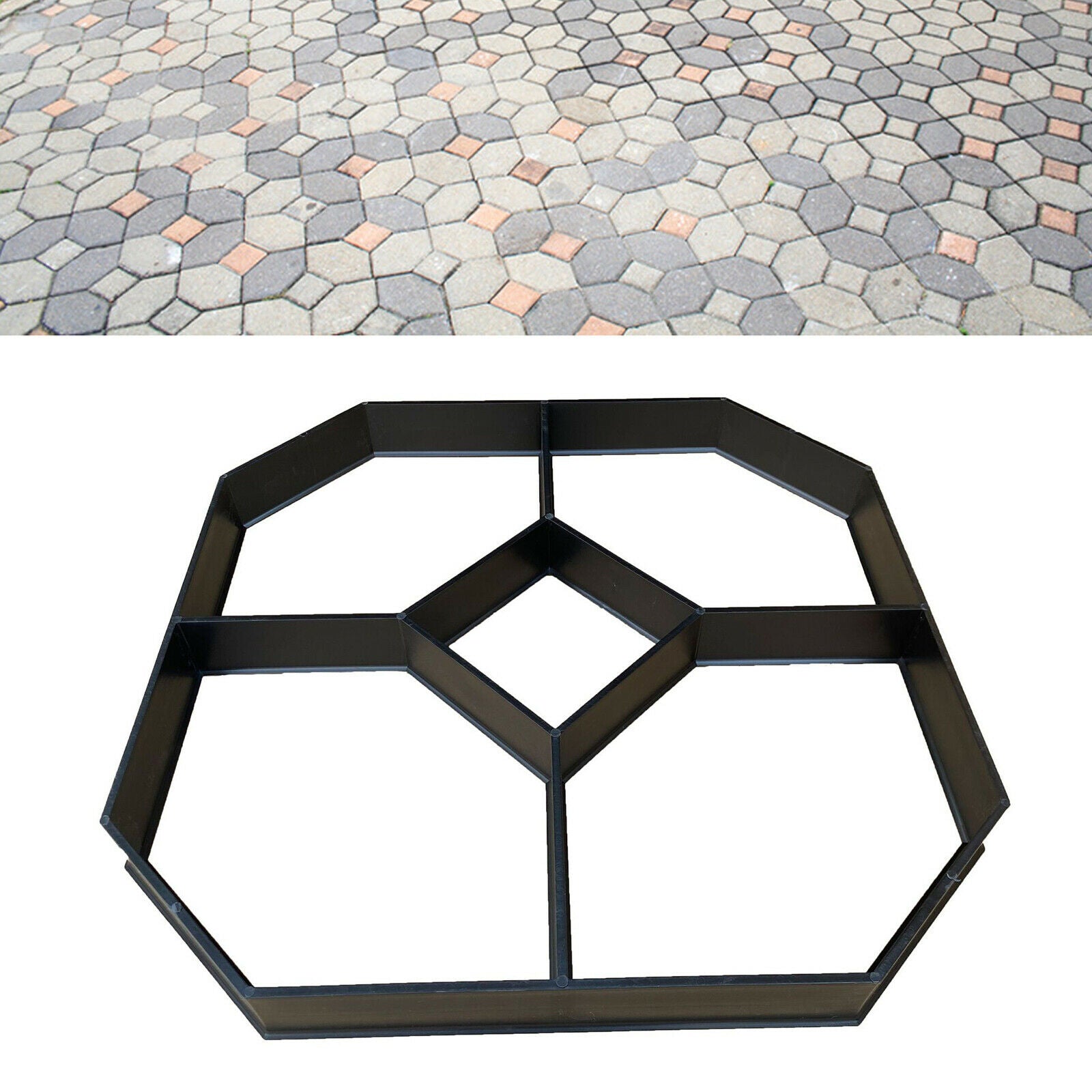 DIY Path Maker Concrete Mould Paver Patio Garden Brick Pavement Cement Mold