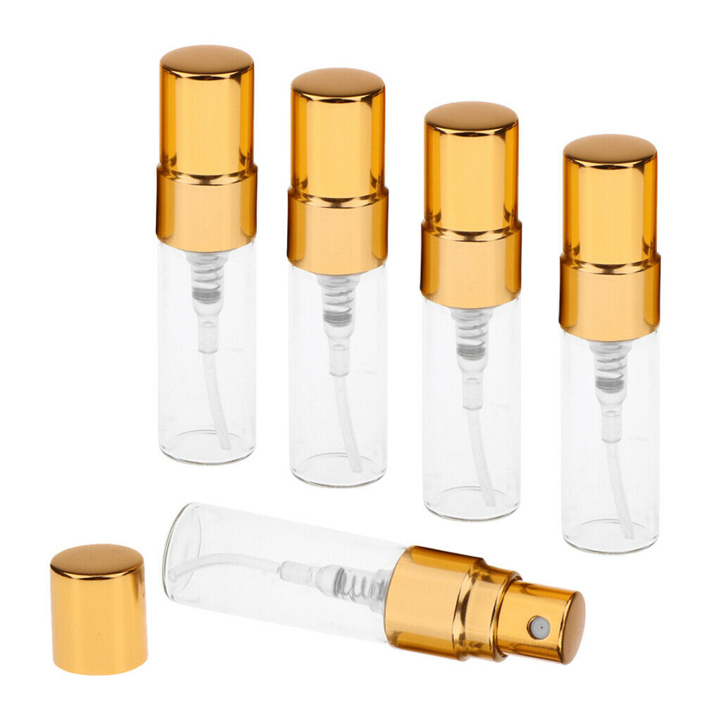 15x Mini Empty Perfume Aftershave Spray Bottles Travel Fine Mist Sprayer 3ml
