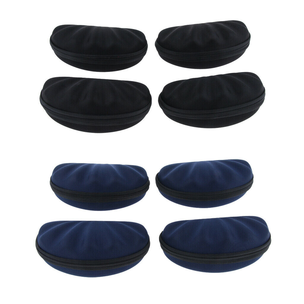 8Pcs Large Glasses Sunglasses Hard Case Box Protector Holder - Zipper Design -