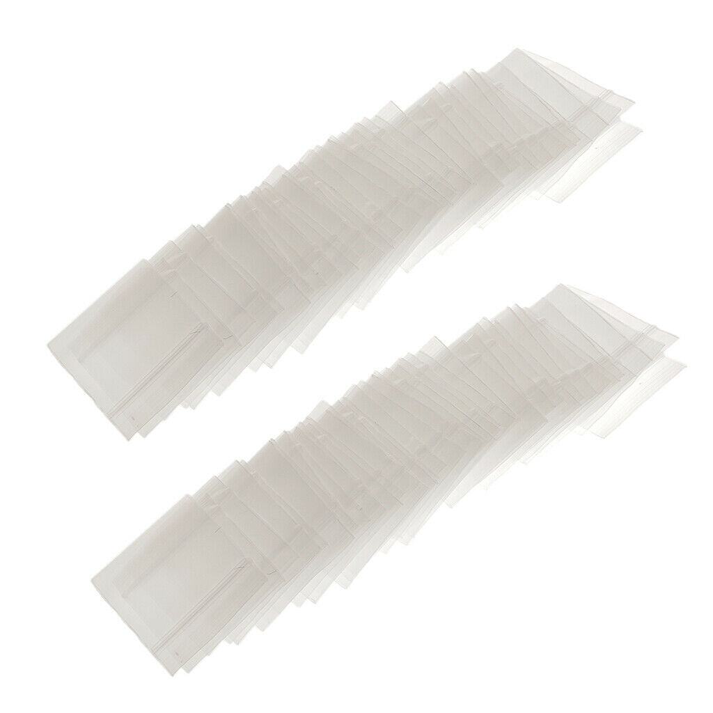100pcs 1.4 "x 1.8" 4mil Transparent Zipper