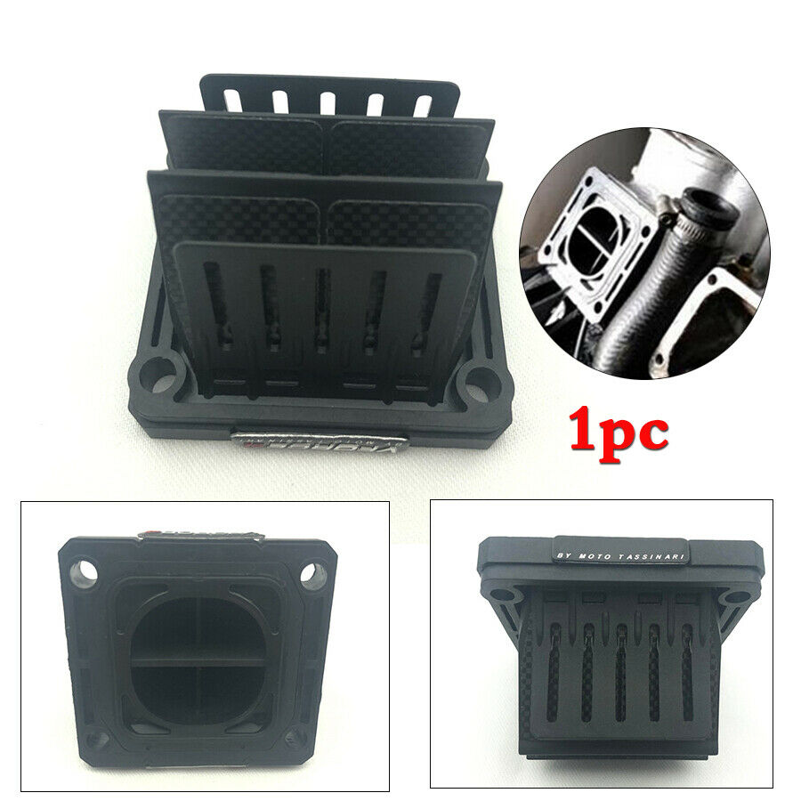 1x Motorcycle Intake Reed Valve Black Carbon Fiber For Yamaha RZ350 YZ125 RXZ135