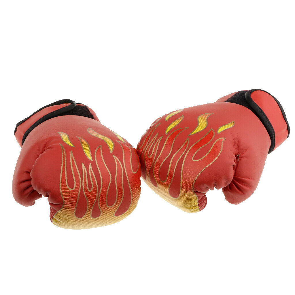 2 Pairs of Boxing Gloves Padded with Polyurethane Foam, Half Finger Kickboxing