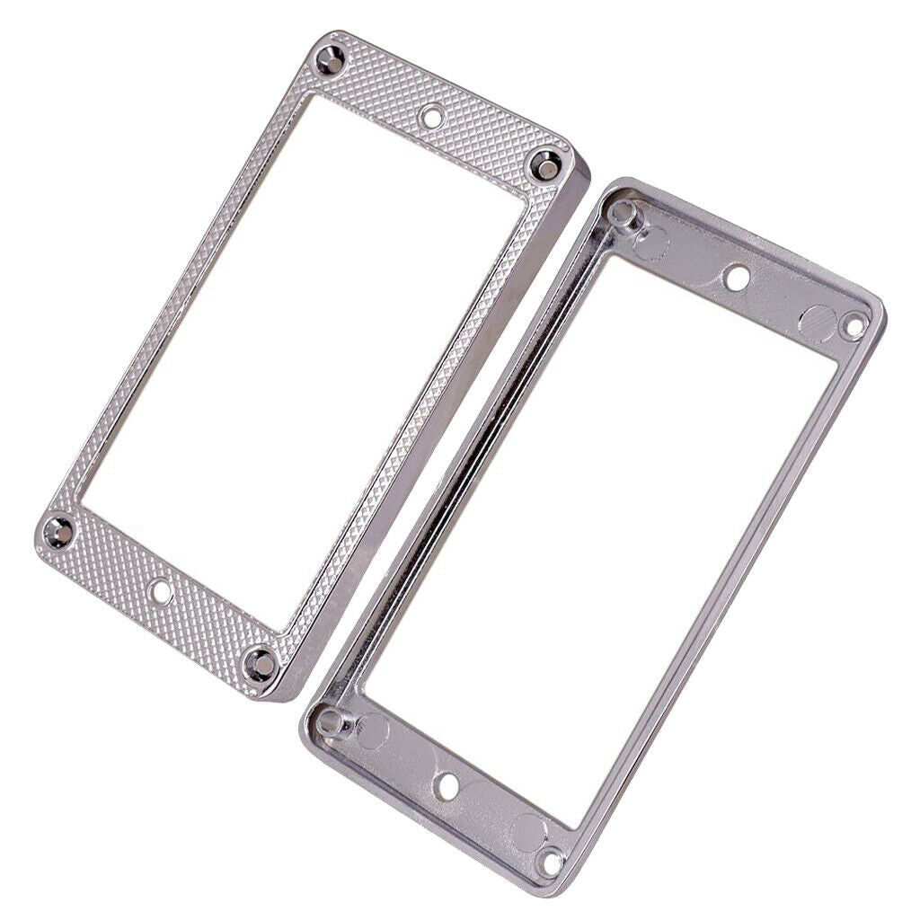 2 Pieces Pickup Frames, Mounting Rings  Pickup Cover Set For LP Electric Guitar