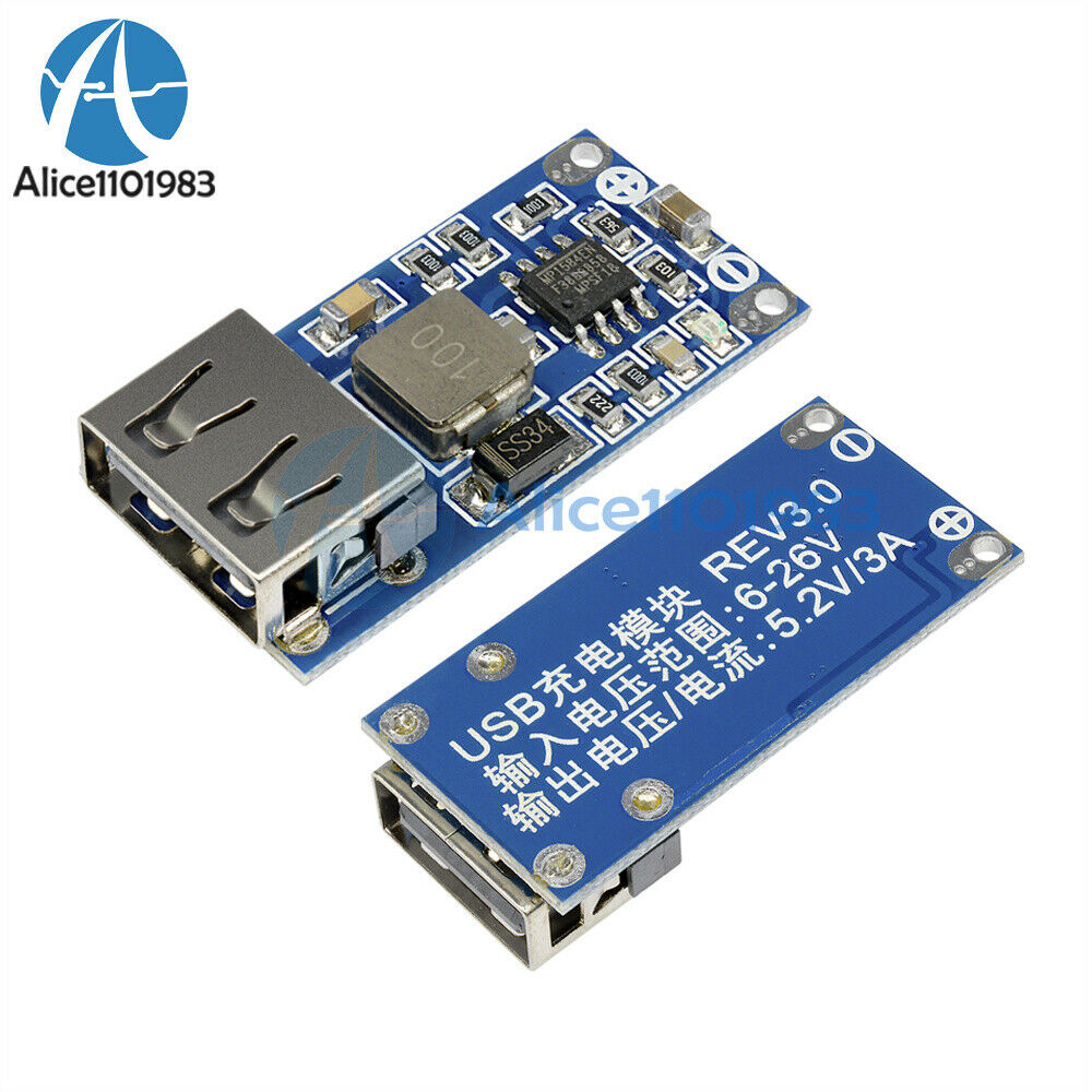 DC-DC USB Buck Regulator Converter 9/12/24V to 5V Step-down Power Supply Module