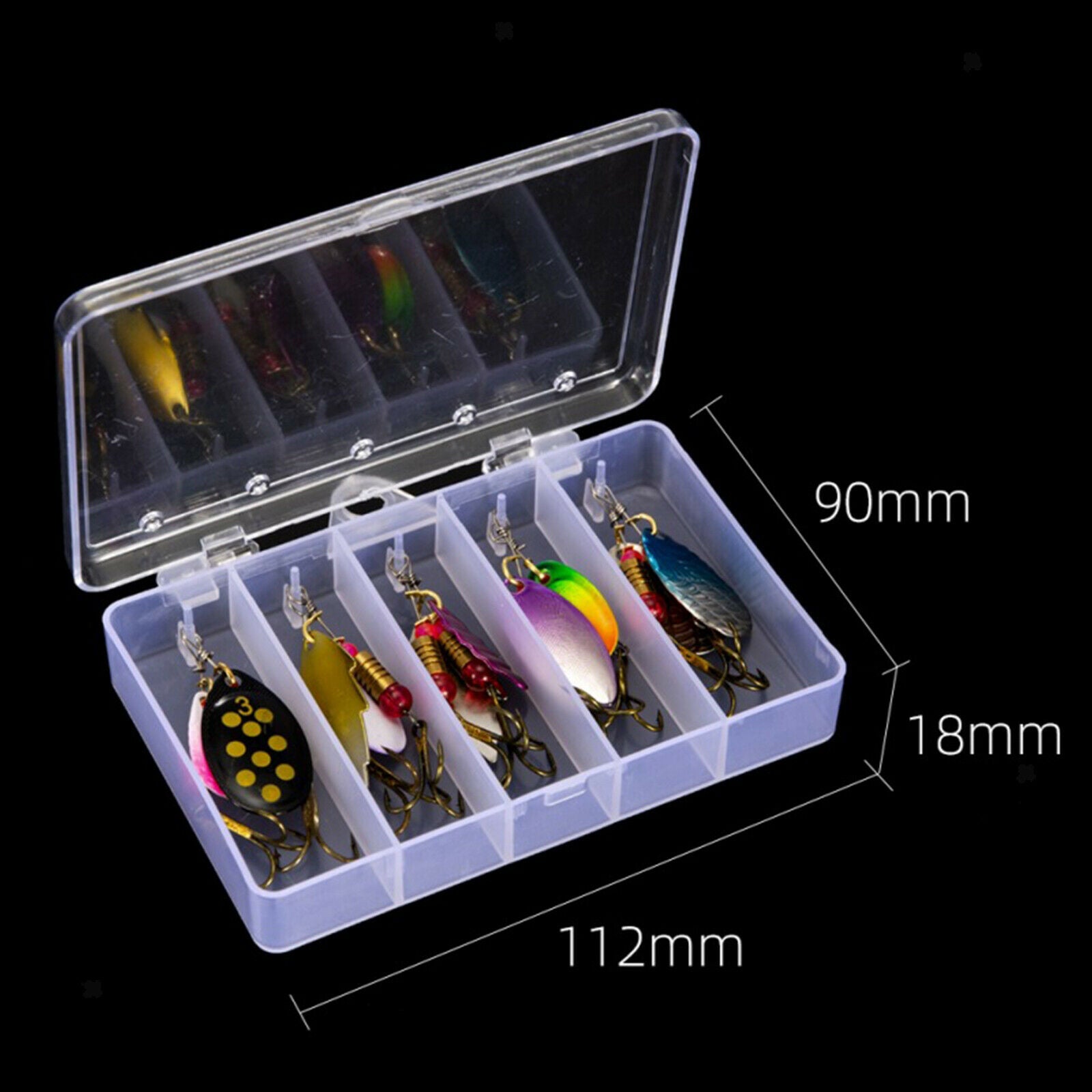 1 Box Saltwater Sea Fishing Spoon Lures Spinner Tackle Bait Hook Wobbler