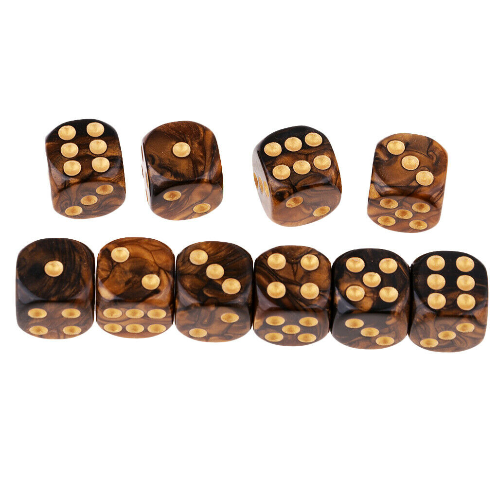 Set of 20, Two Colored Six Sided 16mm (D6) Table Game Pip Dice Set Bulk
