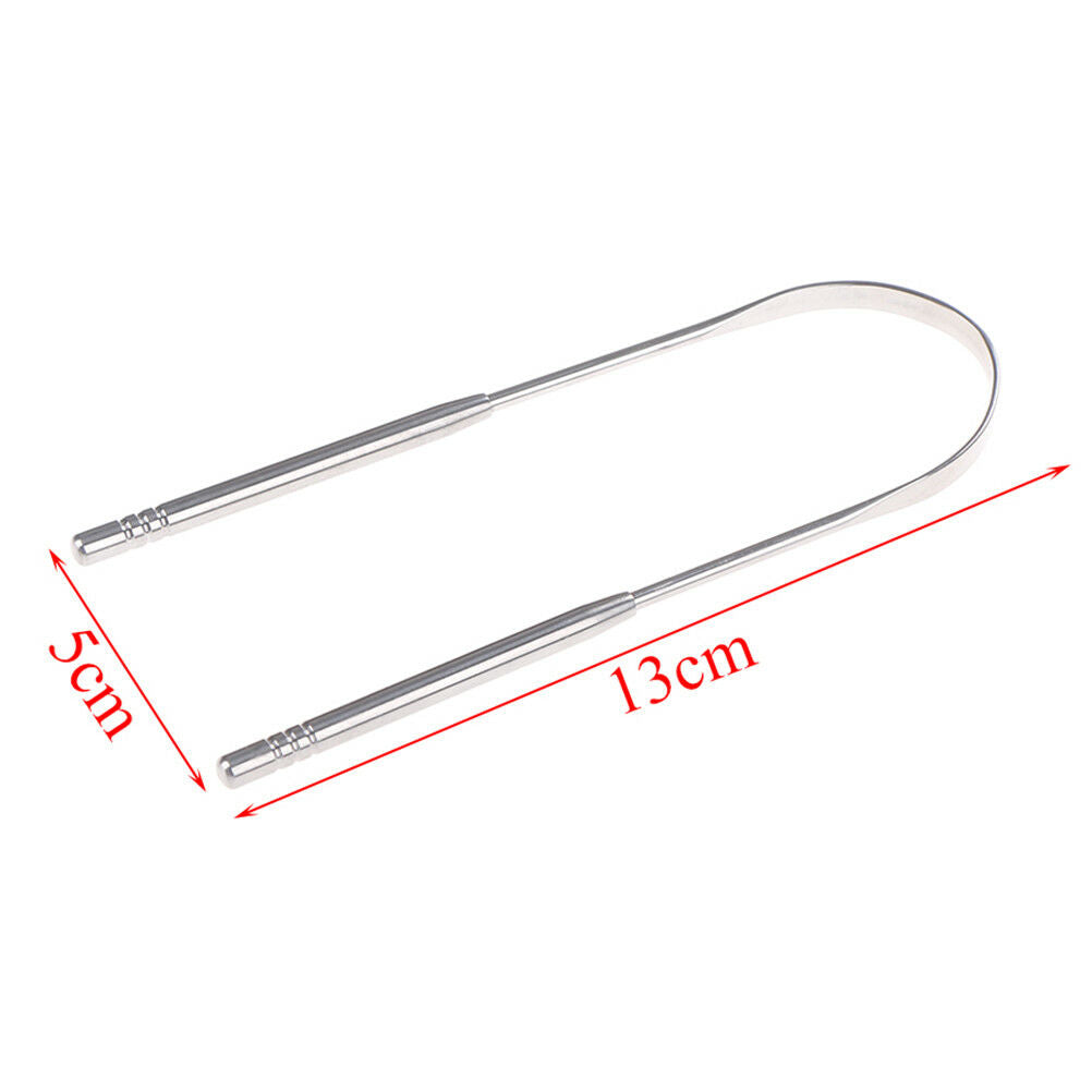1 Pc Stainless Steel Tongue Cleaner Scraper Oral Care Bad Breath Sweeper T.l8